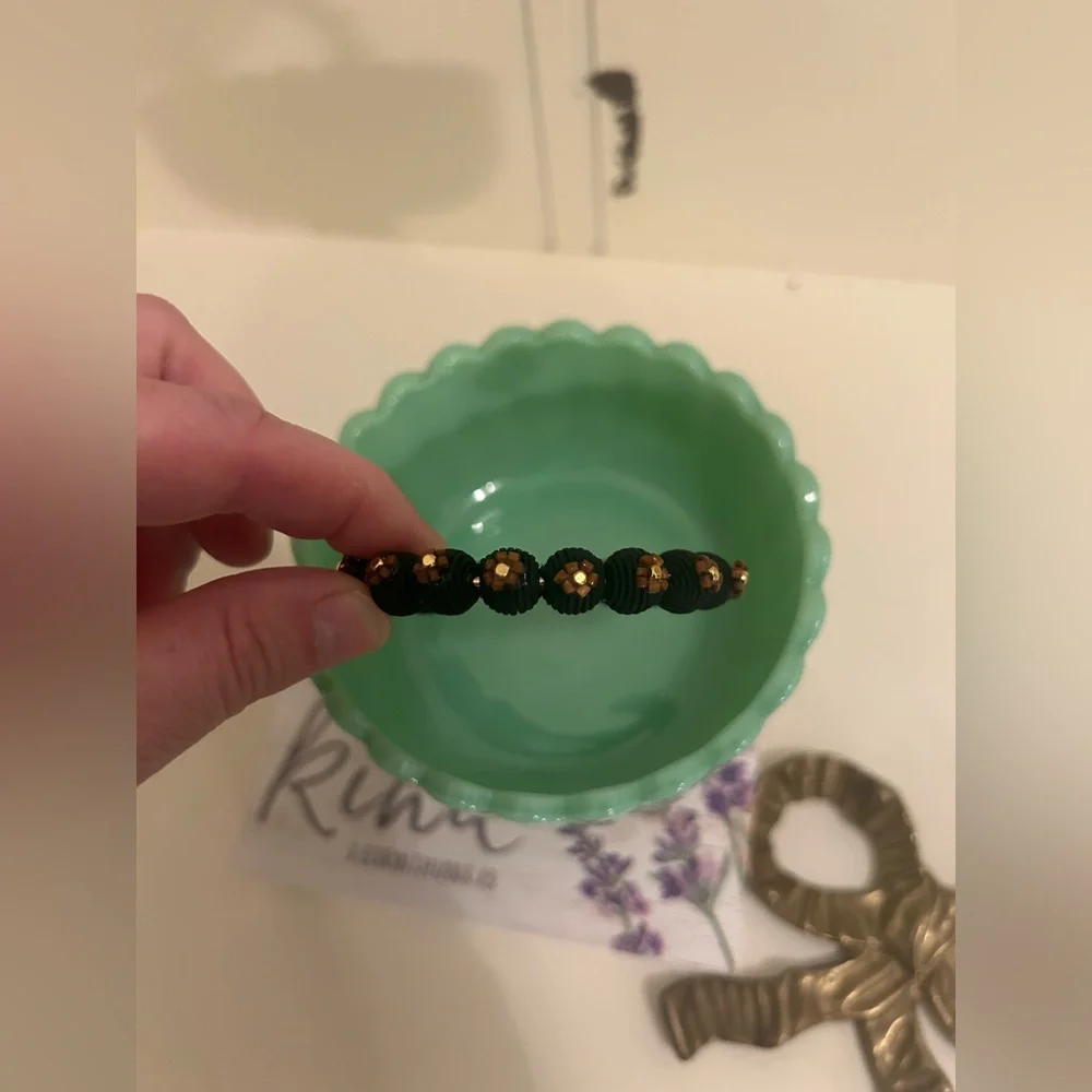 Anthropologie Suzanna Dai Beaded Floral Cuff NWOT! - Picture 6 of 11